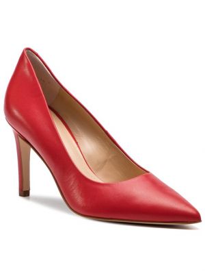 Полуотворени обувки с ток Solo Femme червено