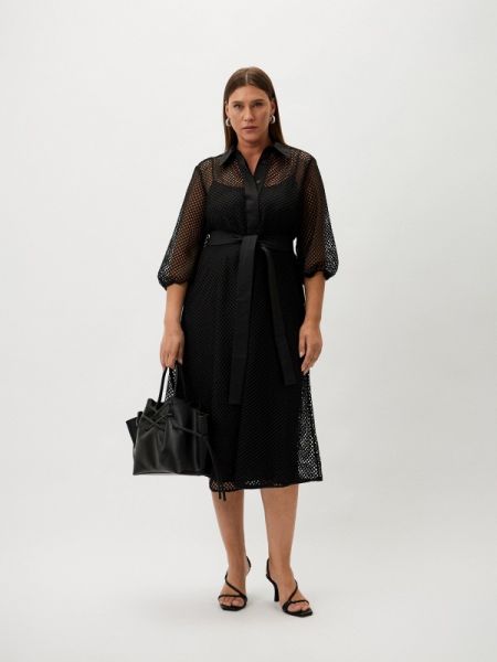 Платье-рубашка Marina Rinaldi черное