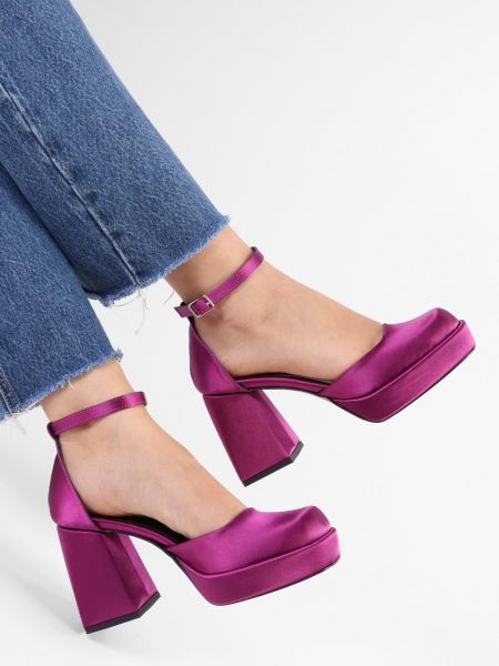 Satīna kurpes ar platformu Shoeberry violets
