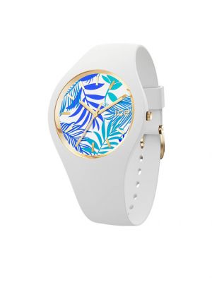 Satovi s cvjetnim printom s cvjetnim printom Ice-watch bijela