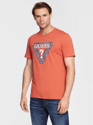 Majica slim fit Guess narančasta