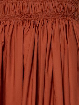 Robe longue en coton Matteau orange