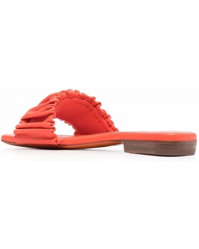 Kožené sandály Santoni oranžové