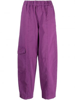 Sportovní kalhoty Ganni fialové