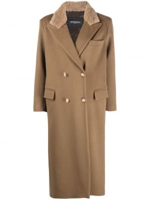 Vlněný kabát Simonetta Ravizza hnědý