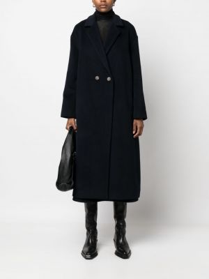 Kabát s výšivkou s knoflíky Société Anonyme modrý