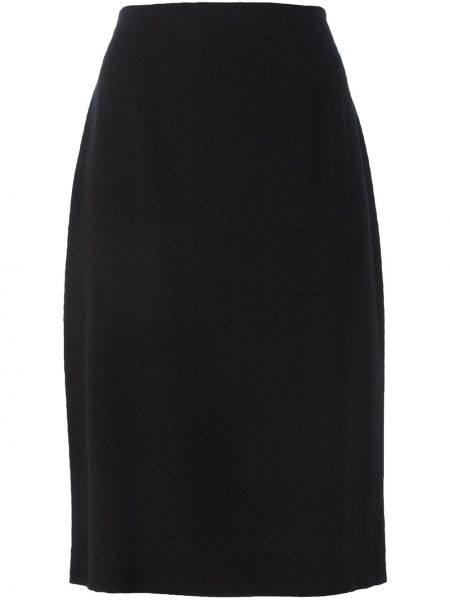 Midi sukně s vysokým pasem Jean Louis Scherrer Pre-owned - černá