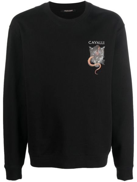 Trykt sweatshirt Roberto Cavalli svart