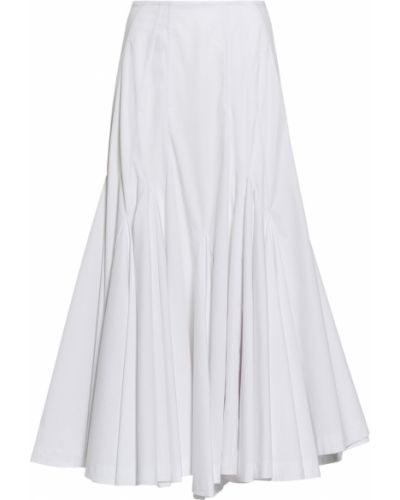 Plisované midi sukně Sportmax bílé