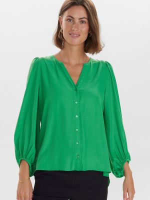 Блузка с глубоким декольте NÜmph зеленая