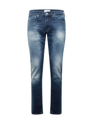 Дънки slim Calvin Klein Jeans синьо