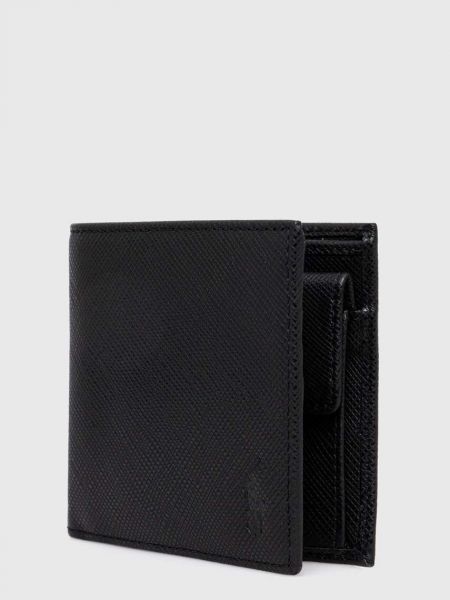 Usnjena denarnica Polo Ralph Lauren črna