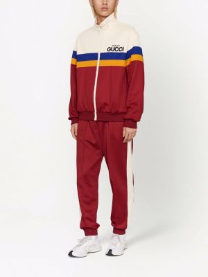 Pantalon de joggings à imprimé Gucci rouge