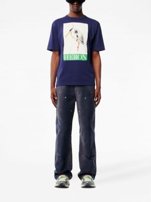 T-shirt aus baumwoll mit print Heron Preston blau