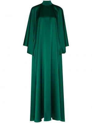 Vestido largo drapeado Rasario verde
