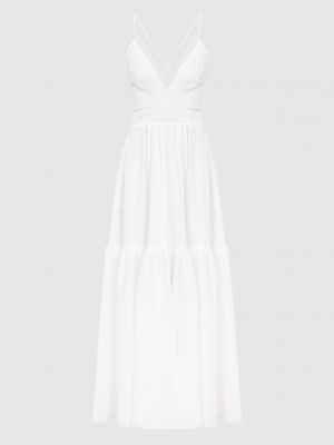 Кружевное длинное платье Ermanno Scervino белое