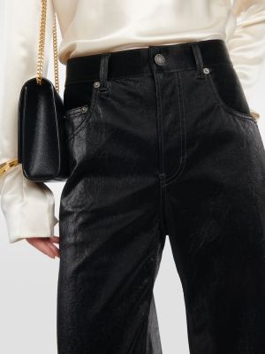 Rovné kalhoty Saint Laurent černé