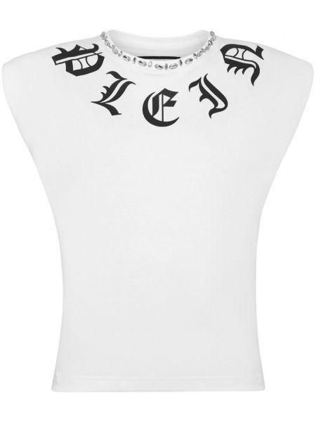 Tanktop med skulderpuder Philipp Plein hvid