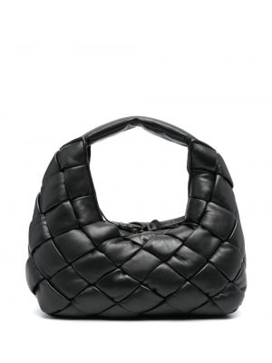 Δερμάτινη τσάντα shopper Officine Creative μαύρο