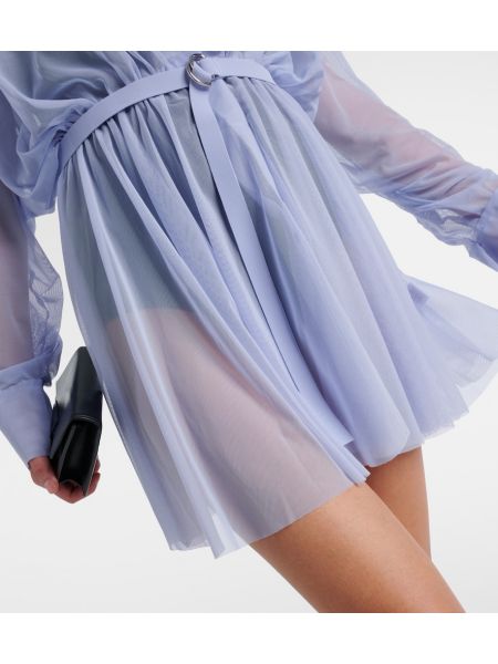 Mini vestido con lazo Norma Kamali azul