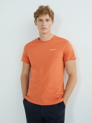 Camiseta manga corta de cuello redondo Barbour naranja