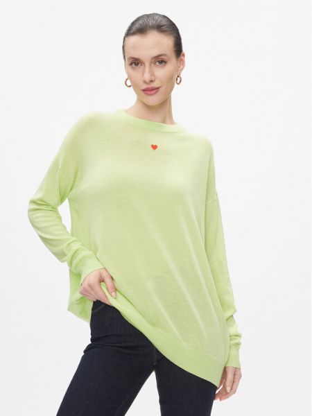 Пуловер свободного кроя Max&co зеленый