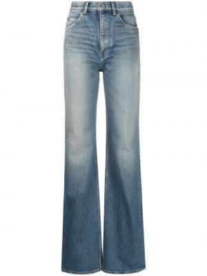 Bavlnené bootcut džínsy Saint Laurent modrá
