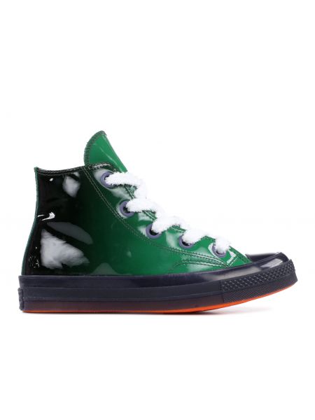 Высокие кроссовки Converse зеленые