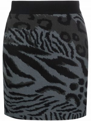 Falda de tubo de punto con estampado animal print Kenzo gris