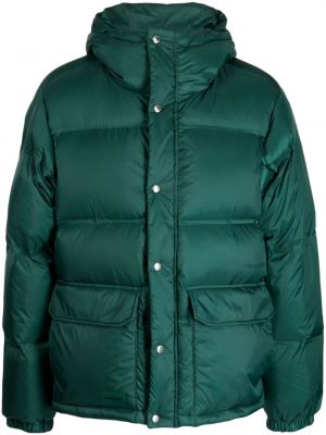 Prošívaná péřová bunda s kapucí :chocoolate zelená