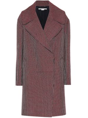 Kockovaný vlnený krátký kabát Stella Mccartney
