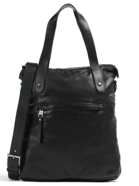 Кожаная сумка шоппер Royal Republiq черная