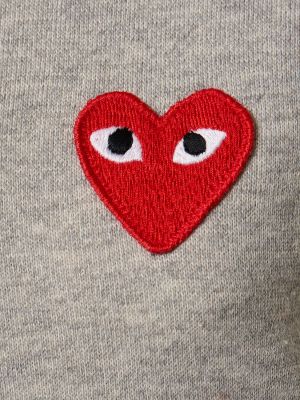 Mikina s kapucí s výšivkou jersey se srdcovým vzorem Comme Des Garçons Play