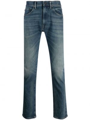 Bavlněné skinny džíny s výšivkou s nízkým pasem Polo Ralph Lauren