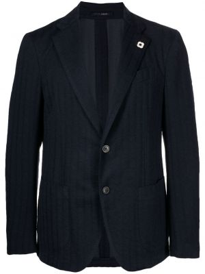 Stripete lang blazer Lardini blå