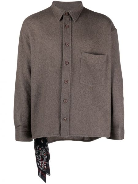 Camicia di lana Destin grigio