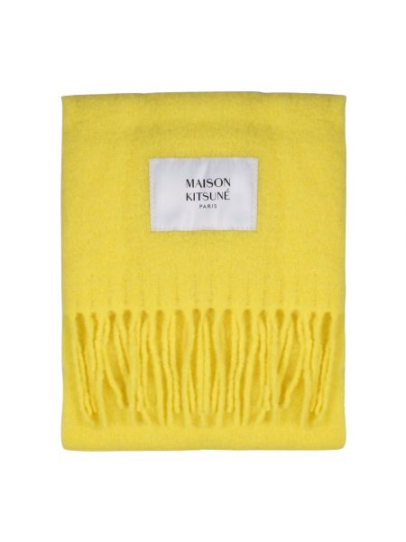 Schal mit fransen Maison Kitsuné gelb