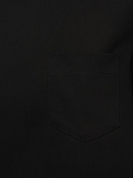 Džersis medvilninis nailoninis marškinėliai Sacai juoda