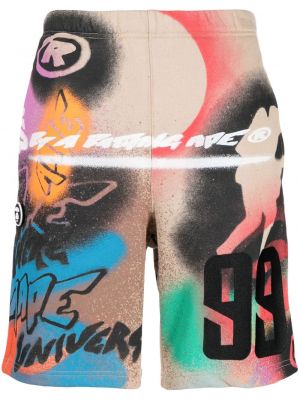 Pantaloncini sportivi con stampa Aape By *a Bathing Ape® marrone