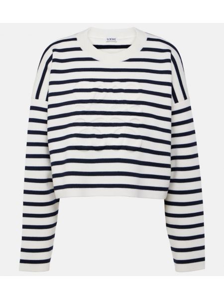 Jersey pamuk sweatshirt Loewe beyaz