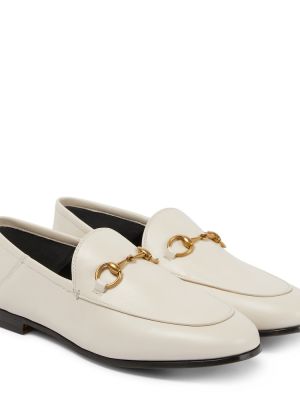 Loafers di pelle Gucci bianco