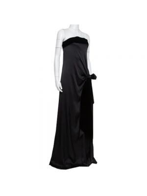Jedwabna sukienka Yves Saint Laurent Vintage czarna