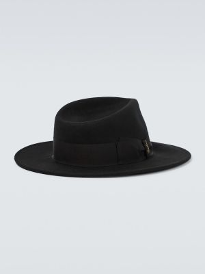 Sombrero de lana de fieltro Borsalino negro