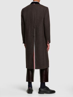 Palton de lână Thom Browne maro