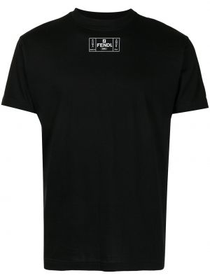 Camiseta con estampado Fendi Pre-owned negro