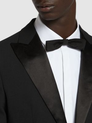 Krištáľová kravata s mašľou Dsquared2 čierna