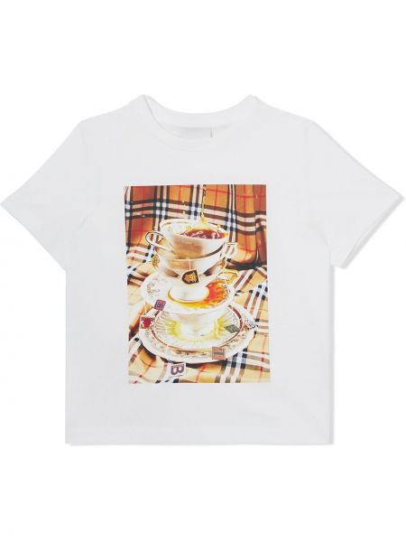 T-shirt för tjejer Burberry Kids vit