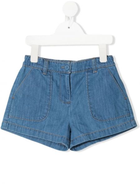 Jeans-shorts for jenter Knot blå