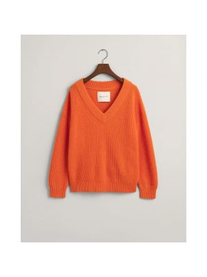Sweter Gant pomarańczowy