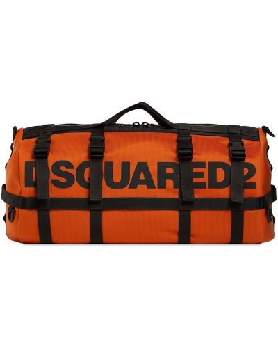 Nylónová taška s potlačou Dsquared2 oranžová